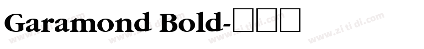 Garamond Bold字体转换